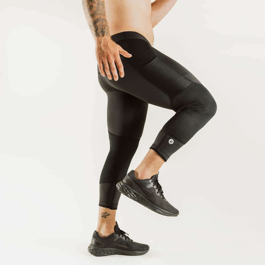 Men's KS1 Alpine Boot Cut | 7/8 Thermal Base Layer w/ Knee Support Alpine, Bootcut, frontpage, KS1, KS1 Alpine, Men's, Pants, Skiing, Snowboarding, Thermal, Winter Bracelayer® USA | Knee Compression Gear