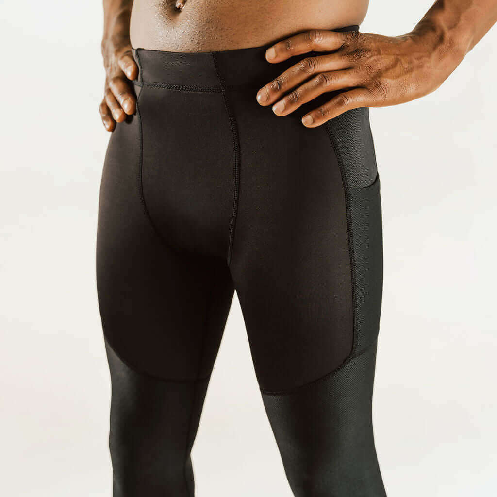 Men's KS1 Vent | 7/8 Knee Support Compression Pants Black, frontpage, KS1, Men's, Sports, Spring, Summer, Vent Bracelayer® USA | Knee Compression Gear