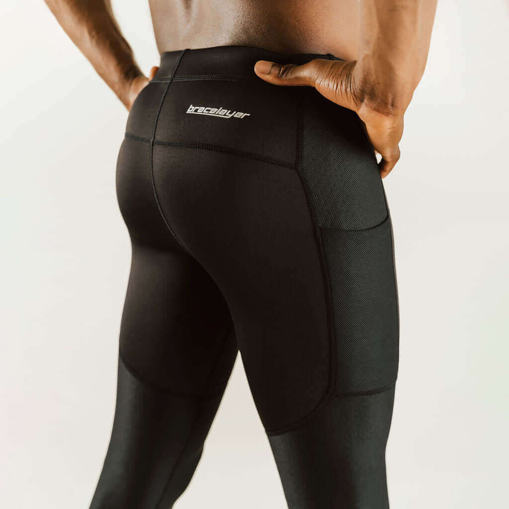 Men's KS1 Vent | 7/8 Knee Support Compression Pants Black, frontpage, KS1, Men's, Sports, Spring, Summer, Vent Bracelayer® USA | Knee Compression Gear