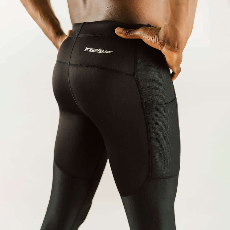 Men's KS1 Vent | 7/8 Knee Support Compression Pants Black, frontpage, KS1, Men's, Sports, Spring, Summer, Vent Bracelayer® USA | Knee Compression Gear