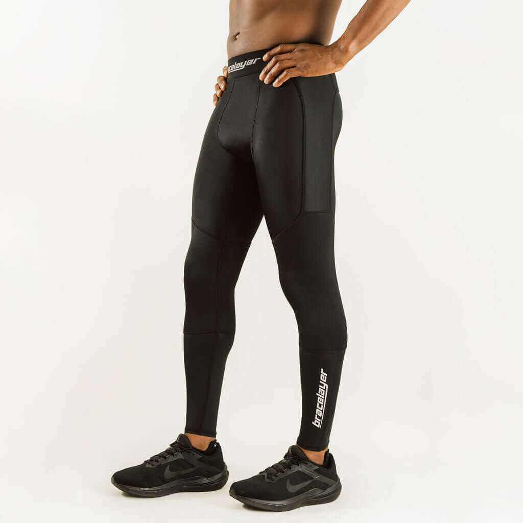 Men's KX2 | Knee Support Compression Pants Black, KX2, Men's, Pants Bracelayer® USA | Knee Compression Gear, snowboarding knee brace, knee brace for skiing, knee support for skiing, skiing knee injury