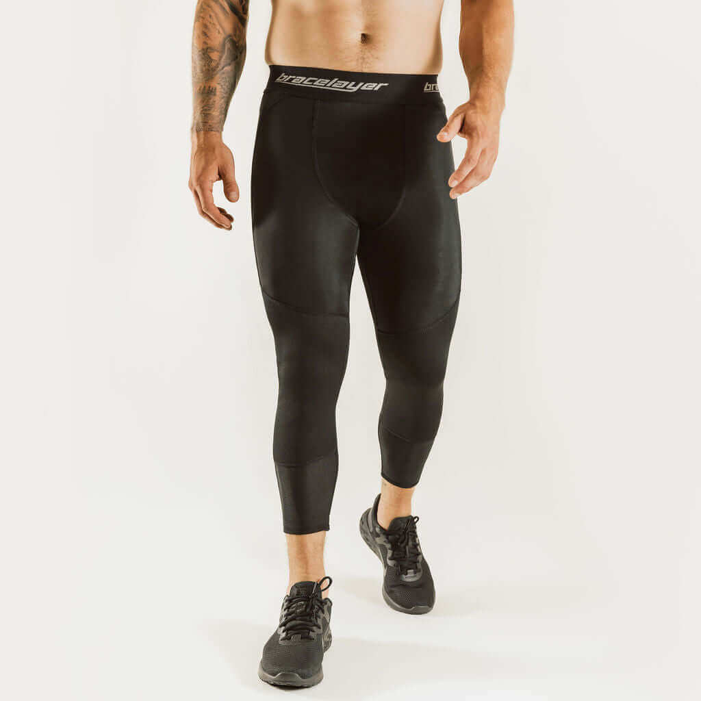 Men's KXV | 7/8 Knee Support Compression Pants Black, frontpage, KXV, Pants, Men's Bracelayer® Canada | Knee Compression Gear