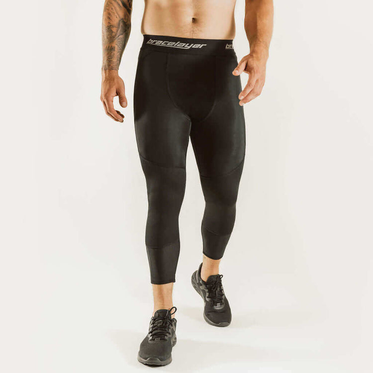 Men's KXV | 7/8 Knee Support Compression Pants Black, frontpage, KXV, Pants, Men's Bracelayer® Canada | Knee Compression Gear
