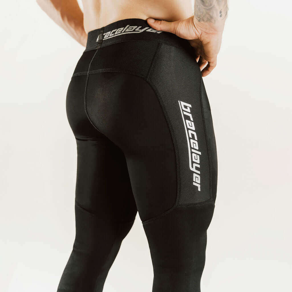 Men's KXV | 7/8 Knee Support Compression Pants Black, frontpage, KXV, Pants, Men's Bracelayer® Canada | Knee Compression Gear