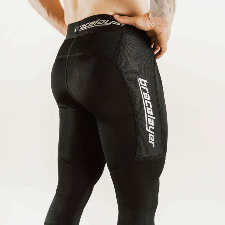 Men's KXV | 7/8 Knee Support Compression Pants Black, frontpage, KXV, Pants, Men's Bracelayer® Canada | Knee Compression Gear