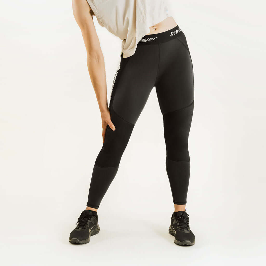  Women's KX1 | Knee Support Compression Pants Black, frontpage, KX1, Pants, Women's Bracelayer® USA | Knee Compression Gear