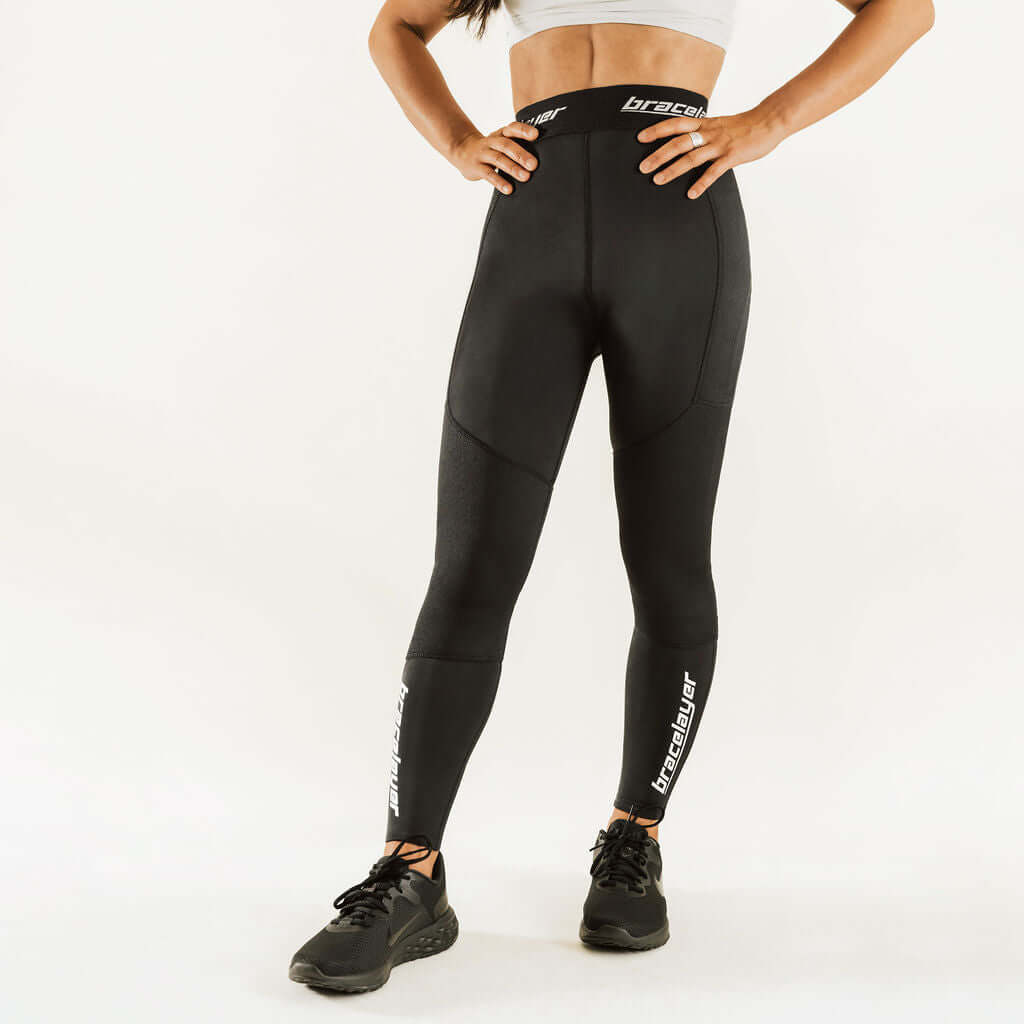 Women's KX2 | Knee Support Compression Pants Black, KX2, Pants, Women's Bracelayer® USA | Knee Compression Gear