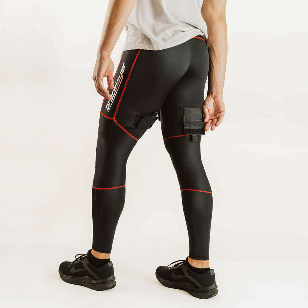 Basketball Pants with Knee Pads Men Padded Tights Workout Training