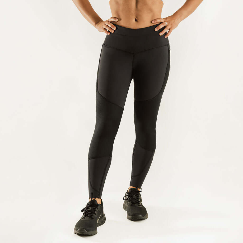 Men's Black Thin Shiny Spandex Tights High Waist Compression Pants Medium M